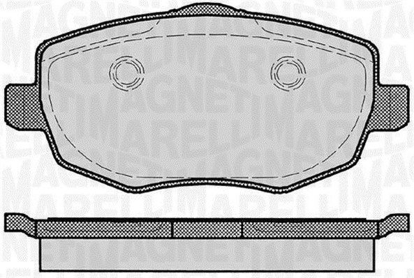 MAGNETI MARELLI Комплект тормозных колодок, дисковый тормоз 363916060291